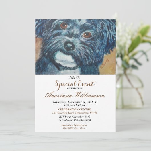 MIDDAG FEESTJE UITNODIGING (Staand voorkant)