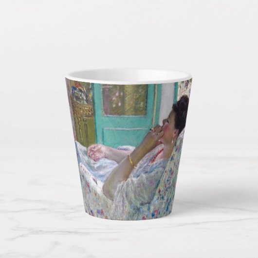 Middag - Gele Kamer 1910 Latte Mok (Voorkant)