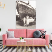 Middag in de Franse Rivièra Cannes in de jaren 193 Canvas Afdruk (Insitu (Woonkamer))