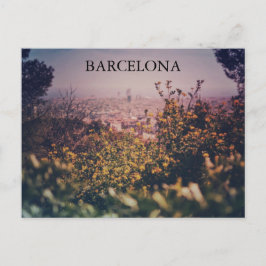 MIDDAG IN HET BRIEFKAART VAN BARCELONA