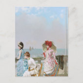 Middag in het zee door Vittorio Matteo Corcos Briefkaart (Voorkant)