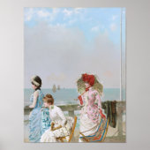 Middag in het zee door Vittorio Matteo Corcos Poster (Voorkant)