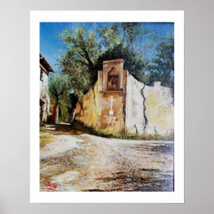 MIDDAG IN RIMAGGIO / Uitzicht op Toscane Poster