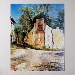MIDDAG IN RIMAGGIO / Uitzicht op Toscane Poster