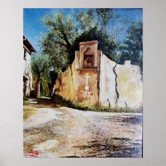 MIDDAG IN RIMAGGIO / Uitzicht op Toscane Poster (Voorkant)