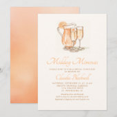 Middag Mimosas Bridal Luncheon Douche Uitnodiging (Voorkant / Achterkant)