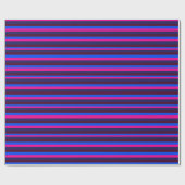 Middag neon strepen cadeaupapier (Vlak)
