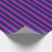 Middag neon strepen cadeaupapier (Hoek)