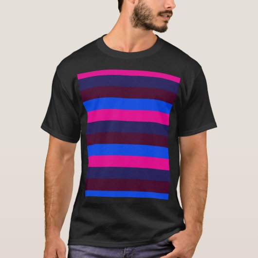 Middag neon strepen t-shirt (Voorkant)