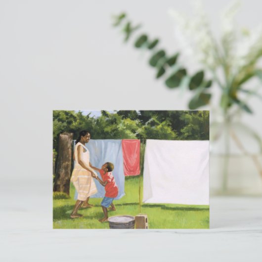 middag pauze 2000 briefkaart (Staand voorkant)