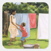 middag pauze 2000 vierkante sticker (Voorkant)