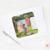 middag pauze 2000 vierkante sticker (Envelop)