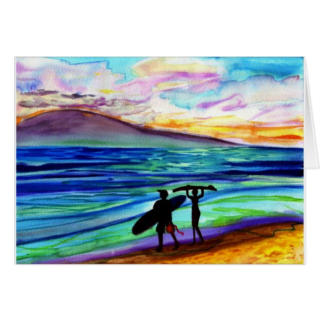 Middag surfles Lahaina (Voorkant Horizontaal)