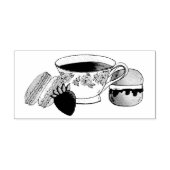 Middag Tea Party Macarons Teacup Cream Scone Rubberstempel (Afrduk)