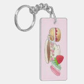 Middag Tea Party Macarons Teacup Cream Scone Sleutelhanger (Voorkant Links)