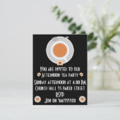 Middag thee uitnodiging (Staand voorkant)