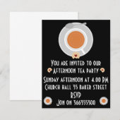 Middag thee uitnodiging (Voorkant / Achterkant)