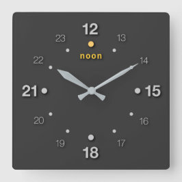 middag vierkante klok