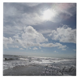 Middag zon op het strand tegeltje