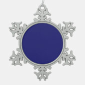 Middagblauw Tin Sneeuwvlok Ornament (Voorkant)