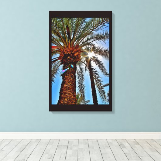 middagdatumboom canvas afdruk (Insitu (Houten vloer))