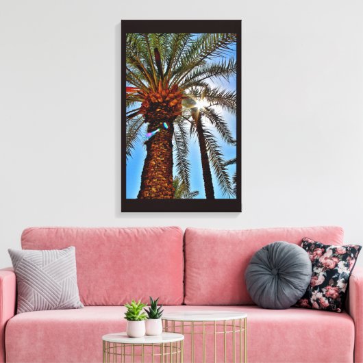 middagdatumboom canvas afdruk (Insitu (Woonkamer))