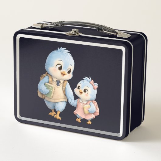 Middagdoos Blauwe Vogel Broers en Zusters (Voorkant)
