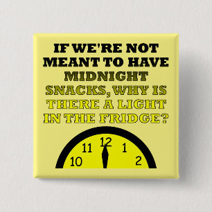 Middageten Koelkast Licht Grappige Knop Badge Vierkante Button 5,1 Cm