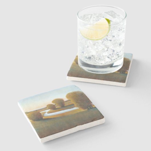 Middaglicht V Stenen Onderzetter (Zijkant)