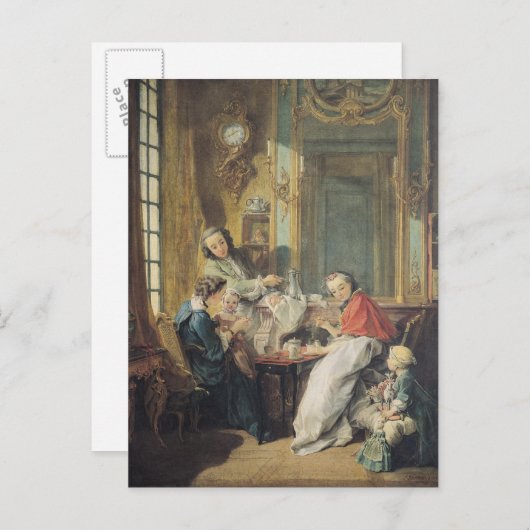 Middagmaaltijden, 1739 briefkaart (Voorkant / Achterkant)