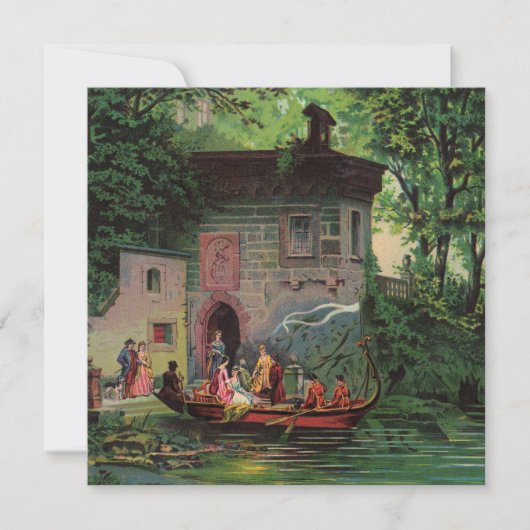 Middagmiddag bij de uitnodiging voor het Comomeer (Voorkant)