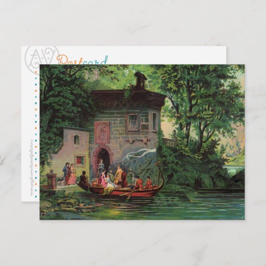 Middagmiddag bij het Briefkaart van het Comomeer (Voorkant / Achterkant)