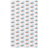 Middagmiddag het Patroon van de Waterverf van Tea  Tafelkleed (Voorkant)