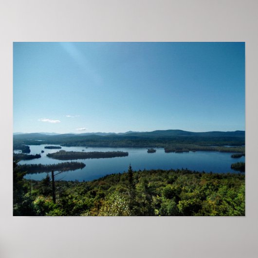 Middagmiddag in de blauwe berg poster (Voorkant)