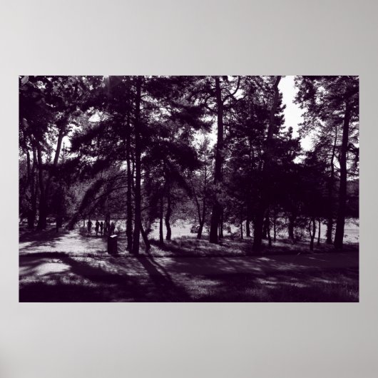 Middagmiddag in het park (Paars Toned) Poster (Voorkant)