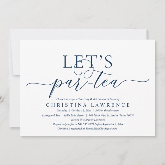 Middagmiddag Tea Party, Bride om te worden, Vrijge Kaart (Voorkant)