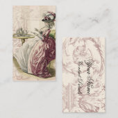 Middagmiddag Tea, visitekaartje op ivoor Contactkaartje (Voorkant / Achterkant)