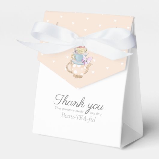 Middagmiddag tijdens de Tea Party Bedankdoosjes (Voorkant Zijde)