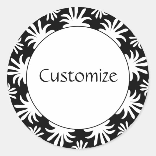 Middagmiddag van de Sjabloon Triffids - B&W Ronde Sticker (Voorkant)