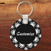 Middagmiddag van de Sjabloon Triffids - B&W Sleutelhanger (Voorkant)