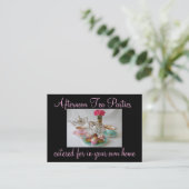 Middagmiddag Visitekaartje Tea Party (Staand voorkant)