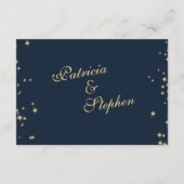 Middagsterren Twinkelen Trouwreactie RSVP Kaartje (Achterkant)