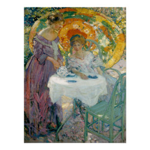 Middagthee 1910 door Richard Emile Miller Perfect Poster