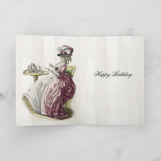 Middagthee, fijne verjaardag, kaart (Binnen)