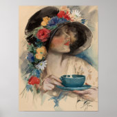 Middagthee, Harrison Fisher Poster (Voorkant)