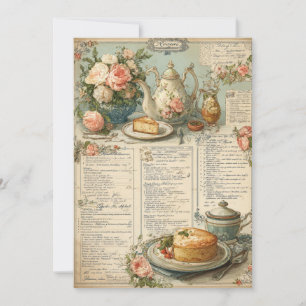 Middagthee & Kleine Teentjes Vintage Thee Kaart