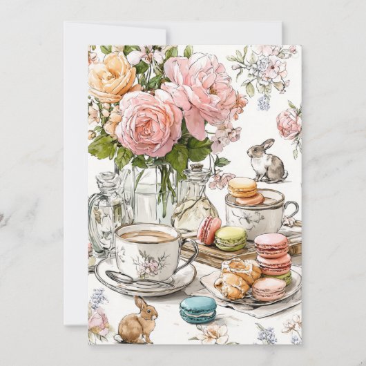 Middagthee & Kleine Tenen | Salonfeestje Kaart (Voorkant)