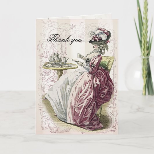 Middagthee! Met vriendelijke groet Bedankkaart (Voorkant)