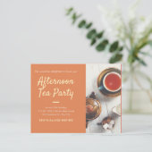 Middagthee Party Briefkaart (Staand voorkant)