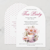 Middagthee Party Kaart (Voorkant / Achterkant)